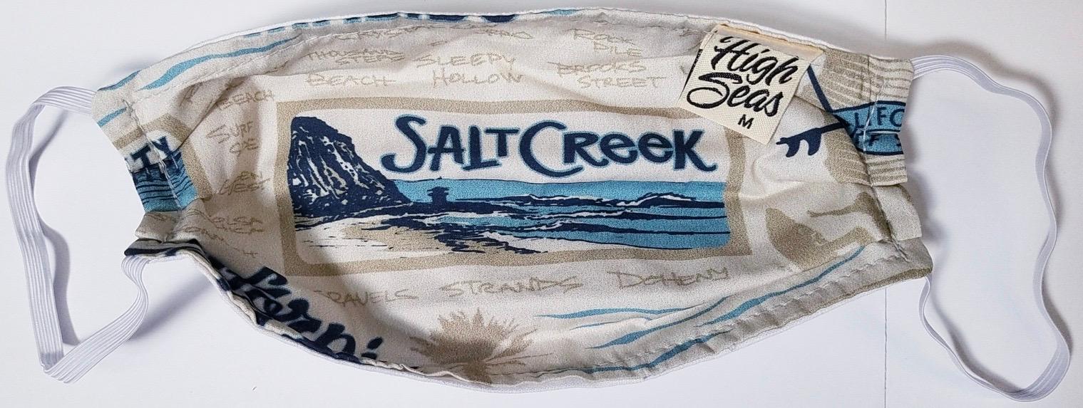 Salt Creek Beach Face  Mask   100% Cotton Made in USA